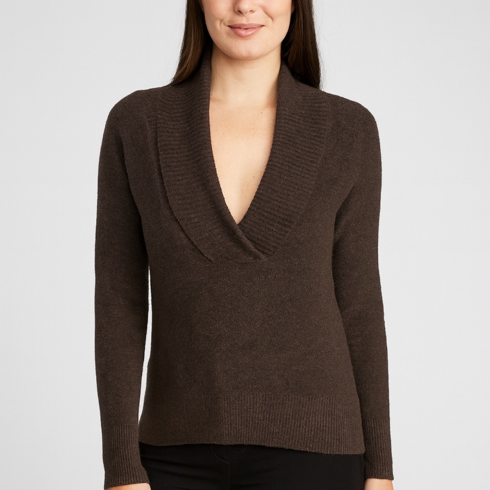GapBody Brown Shawl Collar Sweater‎ – Size M